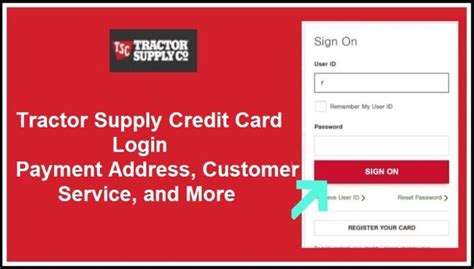 tractor supply credit card payment login